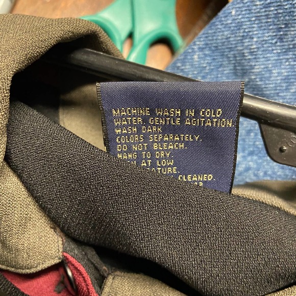 Allison Daley Blouse Jacket Top Size 8 Burgundy Green Black - Picture 6 of 7